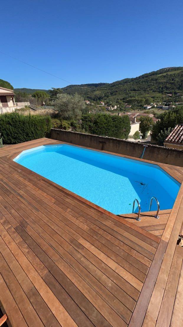 Pose d'une piscine en hors-sol dans le département de l'Aude