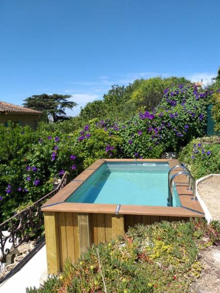 Piscine bois LE BON BAIN, modèle BORA BORA hors-sol  moins de 10 m2