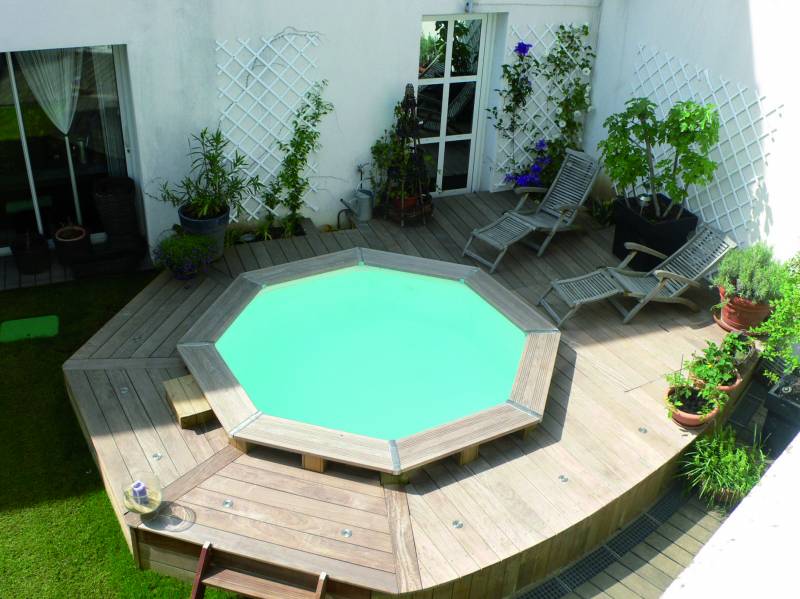 Piscine bois LE BON BAIN, modèle TUPAI semi-enterrée